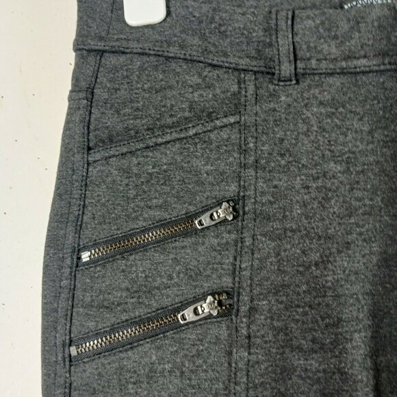 Athleta Gray Ponte Knit Moto Leggings Pants 4P - Picture 3 of 7